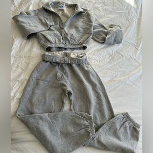 TNA Heather Gray Fleece Set